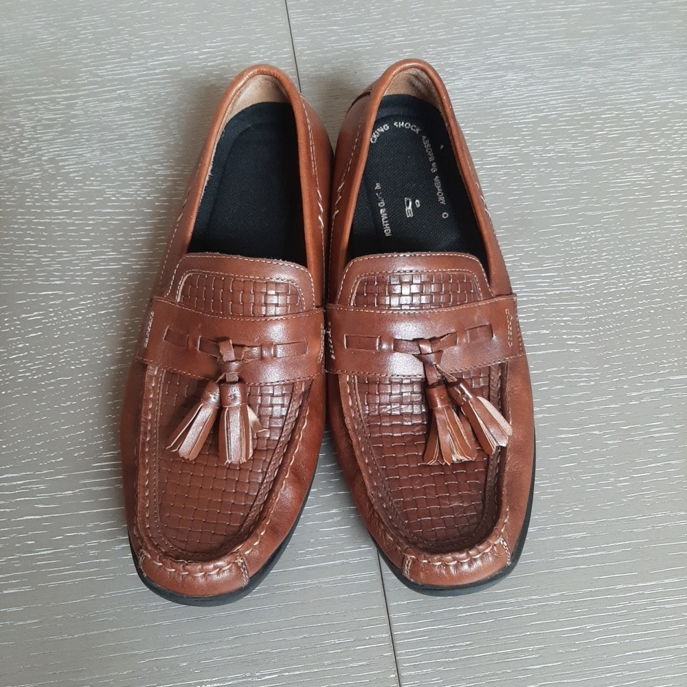 Dockers Tan Woven Tassel Leather Loafers for Men